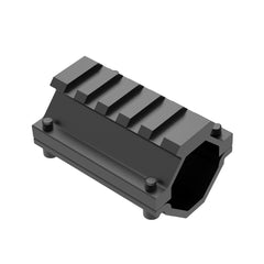 Eastern Tactical Supply barrel clamp mount front view shows secure 1–1.2 inch barrel fit for accessories