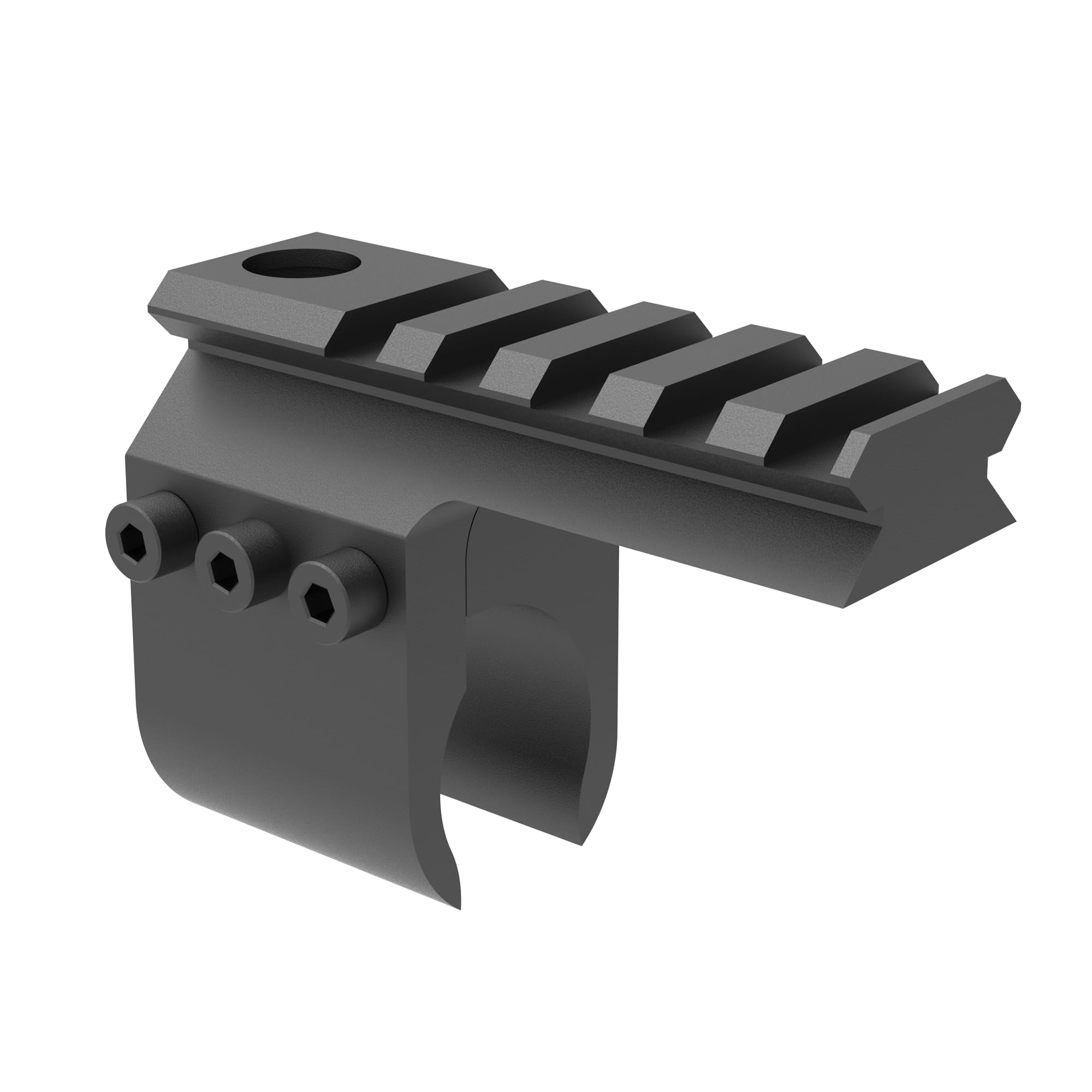 Eastern Tactical Supply 5-slot barrel mount secures lighting accessories quickly.