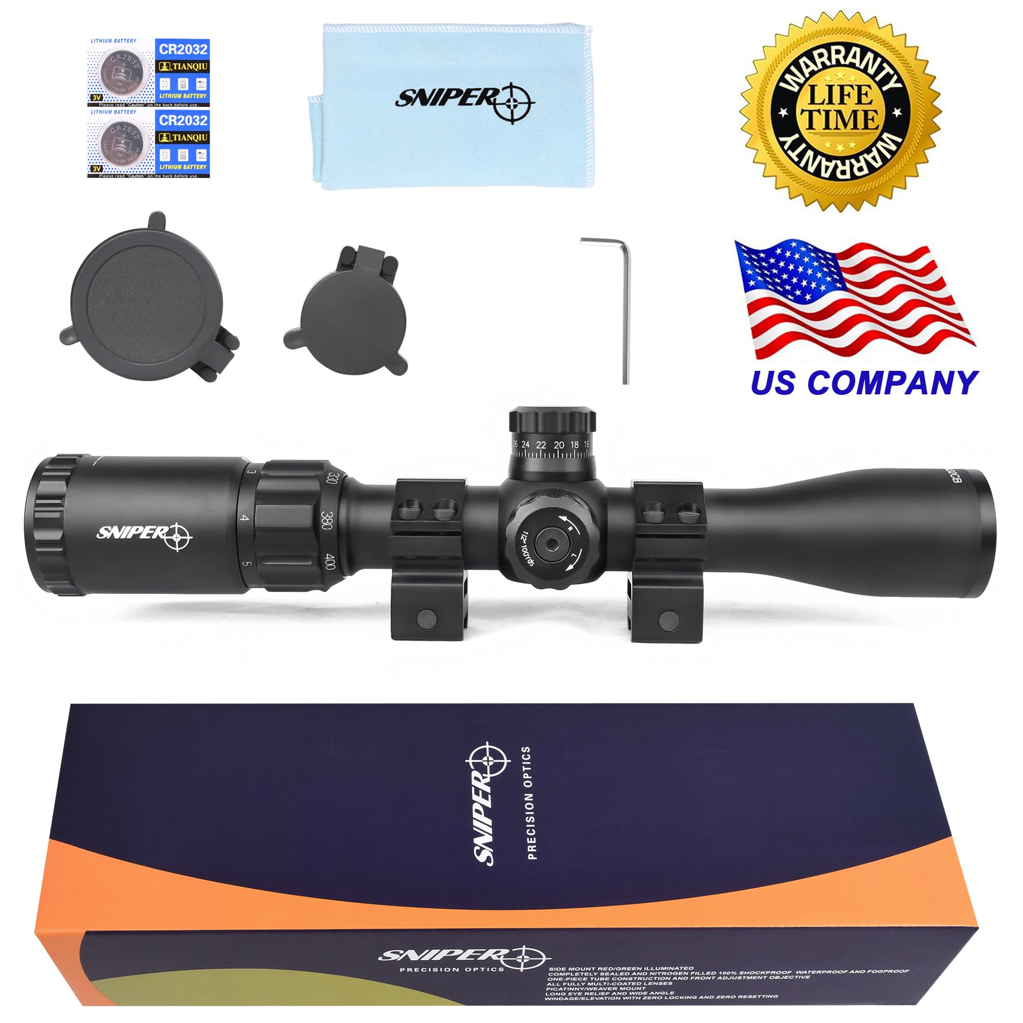 Eastern Tactical Supply crossbow scope 2-7x32 270-450 FPS fit supports faster, accurate shots.