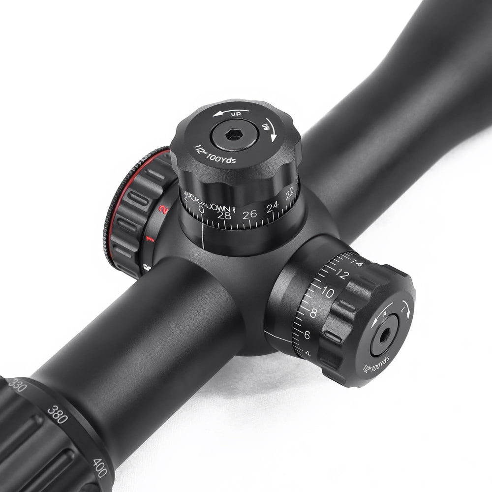Eastern Tactical Supply crossbow scope 2-7x32 red illuminated reticle for fast targeting at dusk.