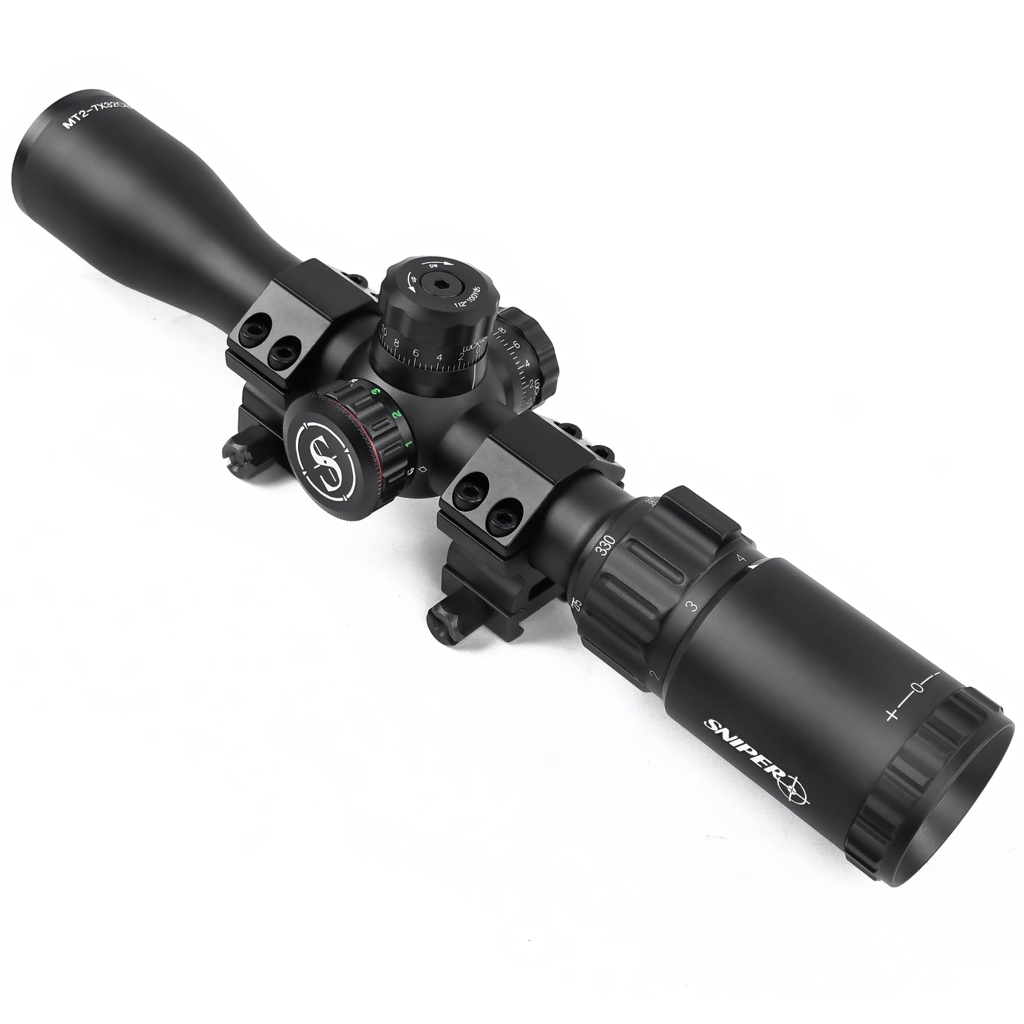 Eastern Tactical Supply crossbow scope 2-7x32 side view for rugged hunting readiness.
