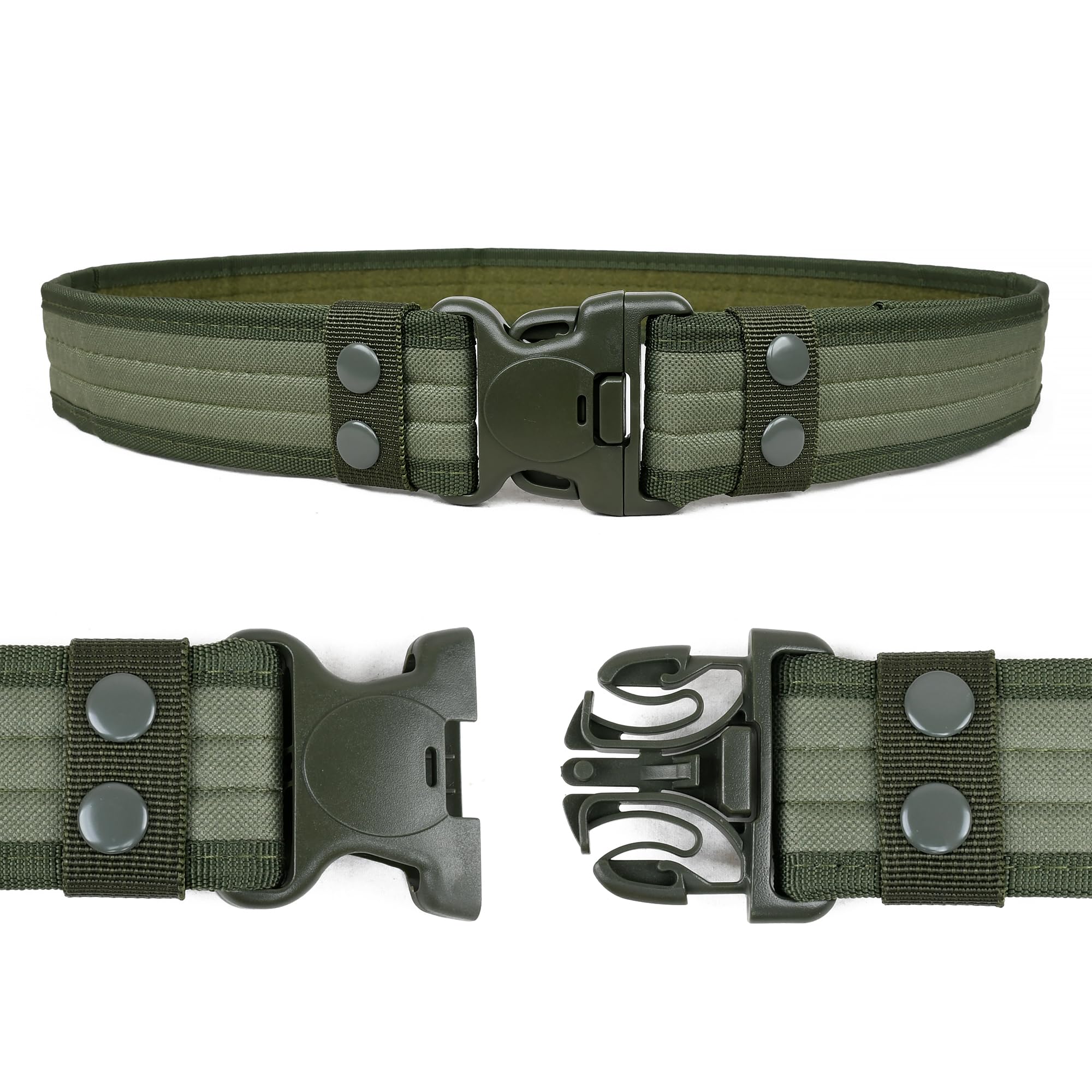 Eastern Tactical Supply duty belt 2in green side view showing rugged nylon construction