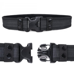 Eastern Tactical Supply quick-release buckle demonstrated with modular attachments