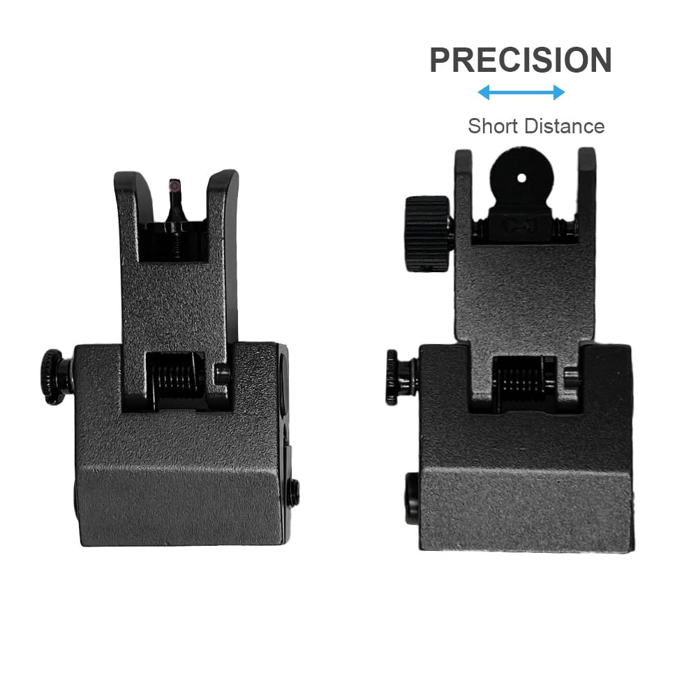 Eastern Tactical Supply flip-up iron sight front with red dot for low-light targeting