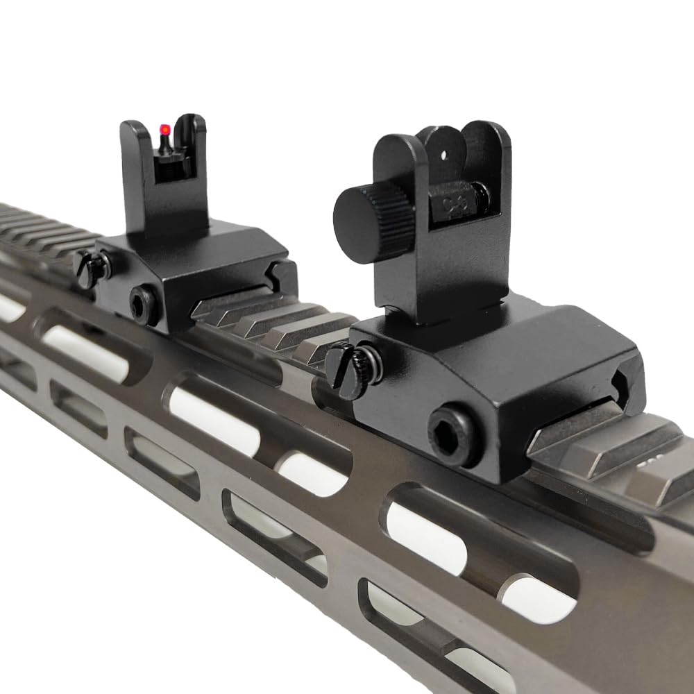 Eastern Tactical Supply flip-up iron sight low-profile design for compact setups