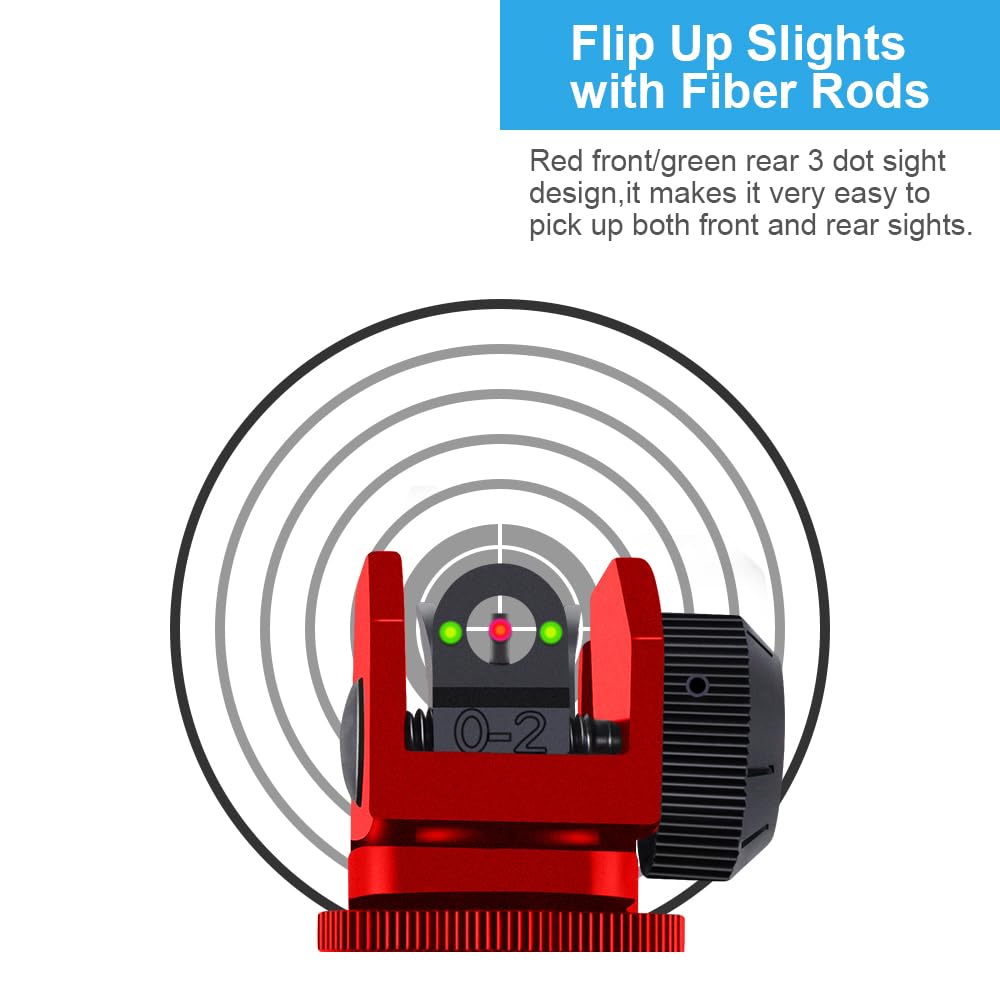 Eastern Tactical Supply flip-up rear sight offset 45-degree on rail for reliable aiming.