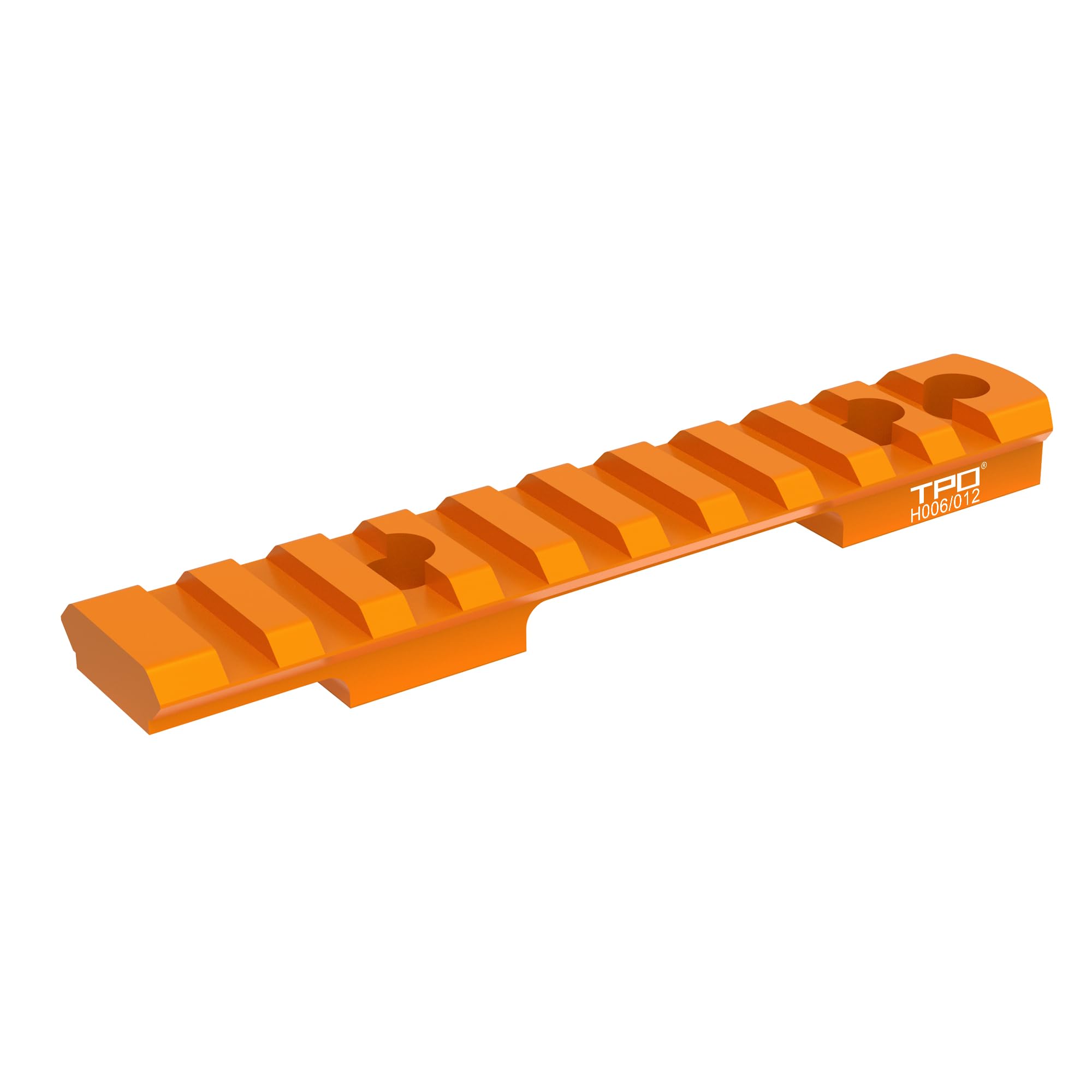 Orange finish on Henry Big Boy rail mount for field visibility.