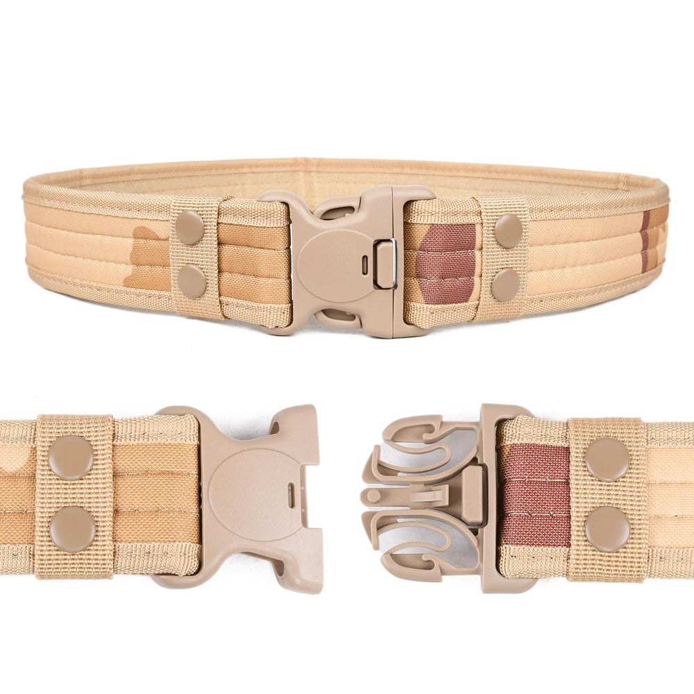 High-density nylon belt material boosts durability for rugged outdoor use.