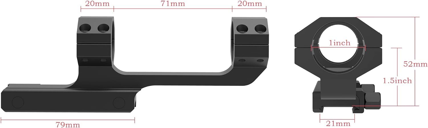 Eastern Tactical Supply built-in tape cushions prevent slippage in scope rings.