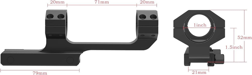 Eastern Tactical Supply built-in tape cushions prevent slippage in scope rings.