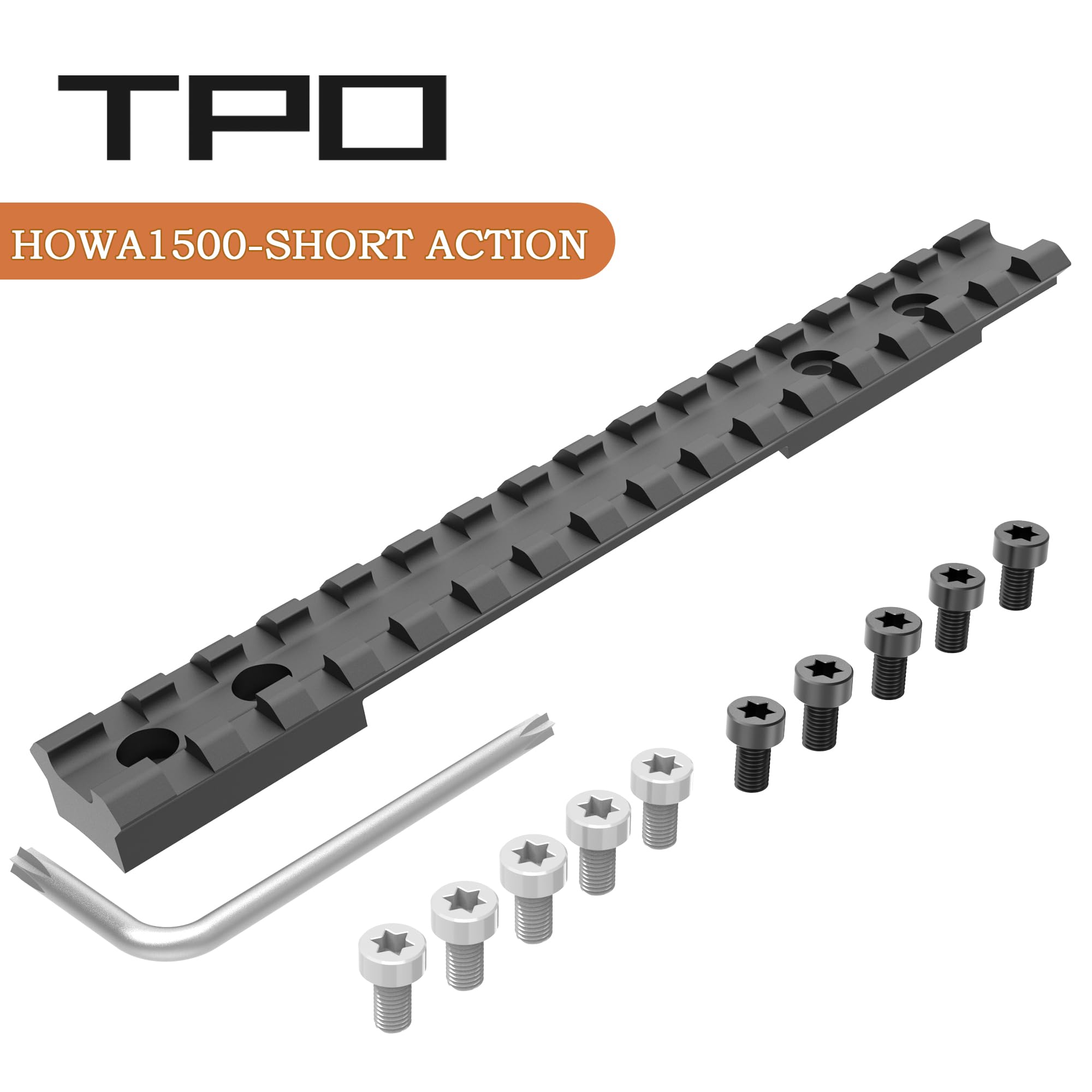 Rail sections show Picatinny and Weaver compatibility for flexible optics mounting.