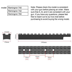 Eastern Tactical Supply Remington 760 rail mount top view showing compact base