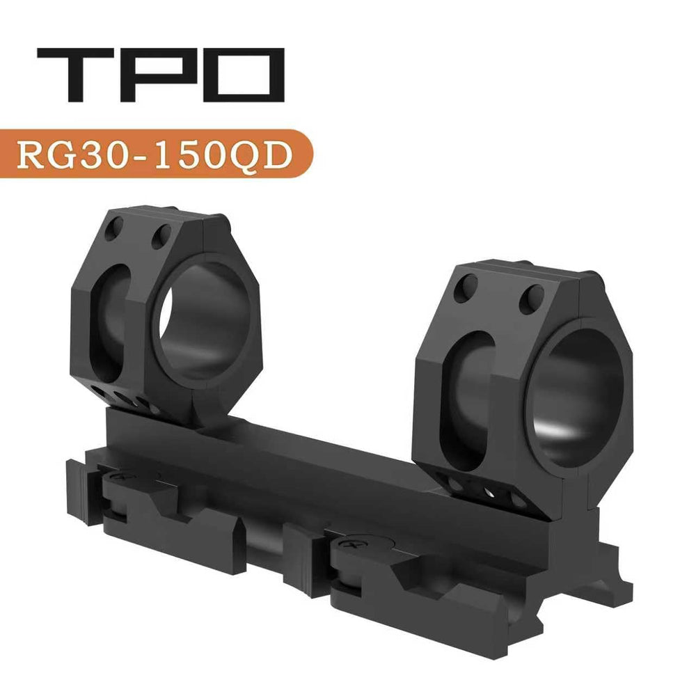 Eastern Tactical Supply RG30-150QD top-down view demonstrates 4-screw per ring stability for recoil.