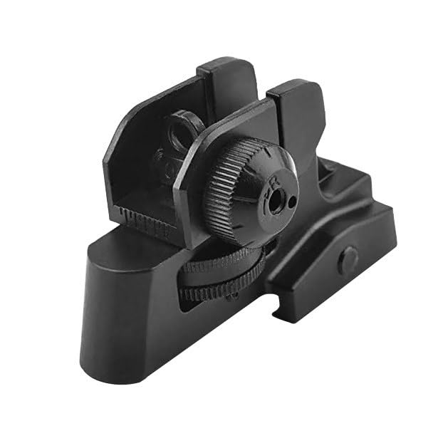 Eastern Tactical Supply rear iron sight with a low-profile, durable aiming reference for AR platforms.