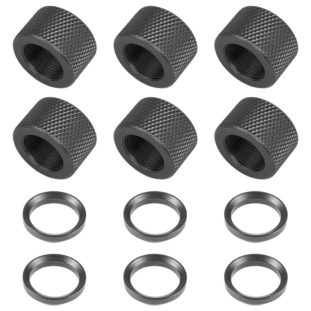 Eastern Tactical Supply thread-protector 5-8x24 on barrel protects threads during storage.