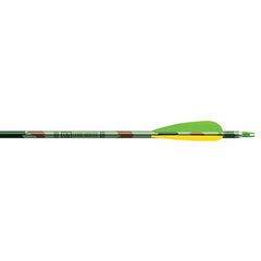 Easton Camo Hunter XX75 vanes, 4-inch, six-pack, enhance arrow stability for precision practice.