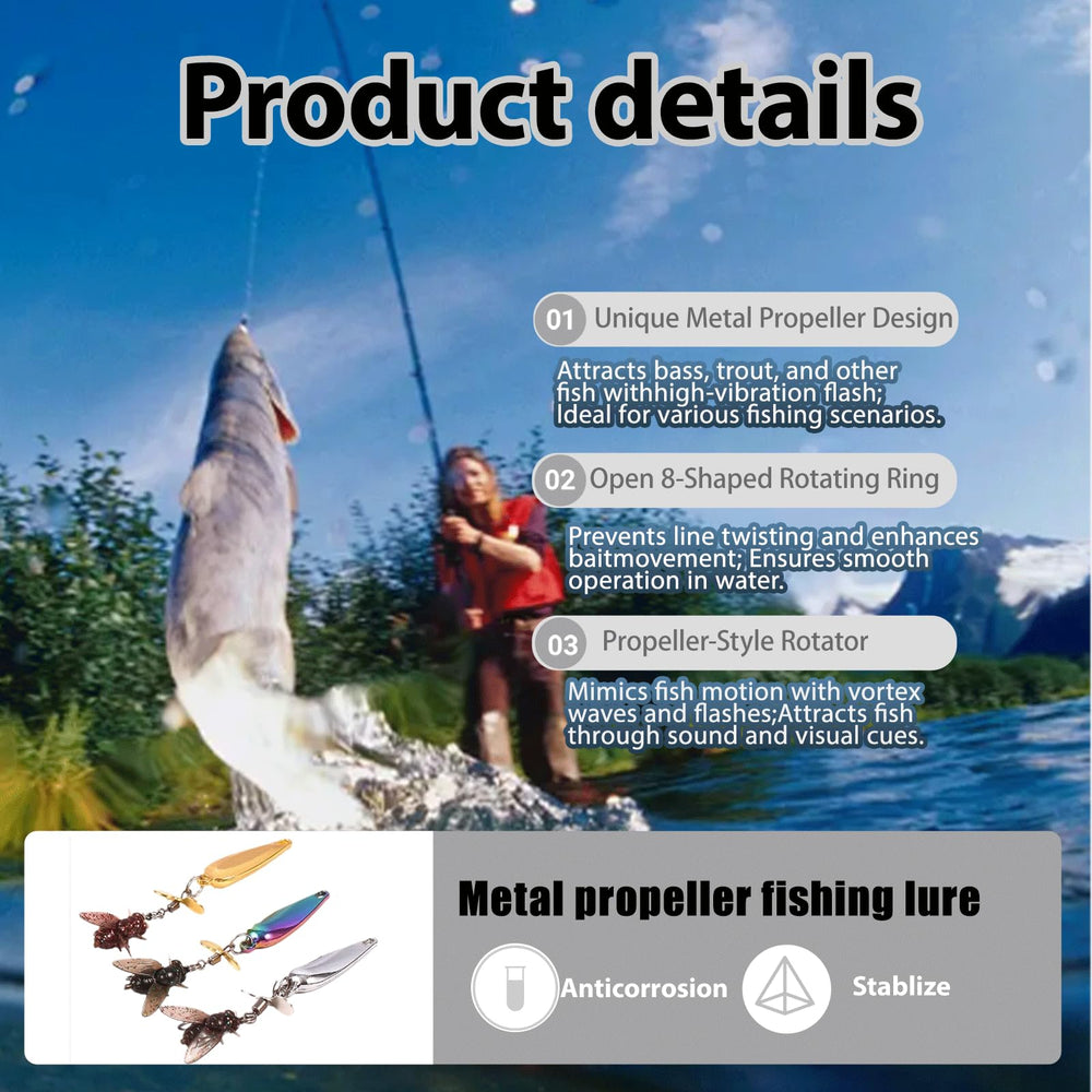 Six lures in package ready for fishing