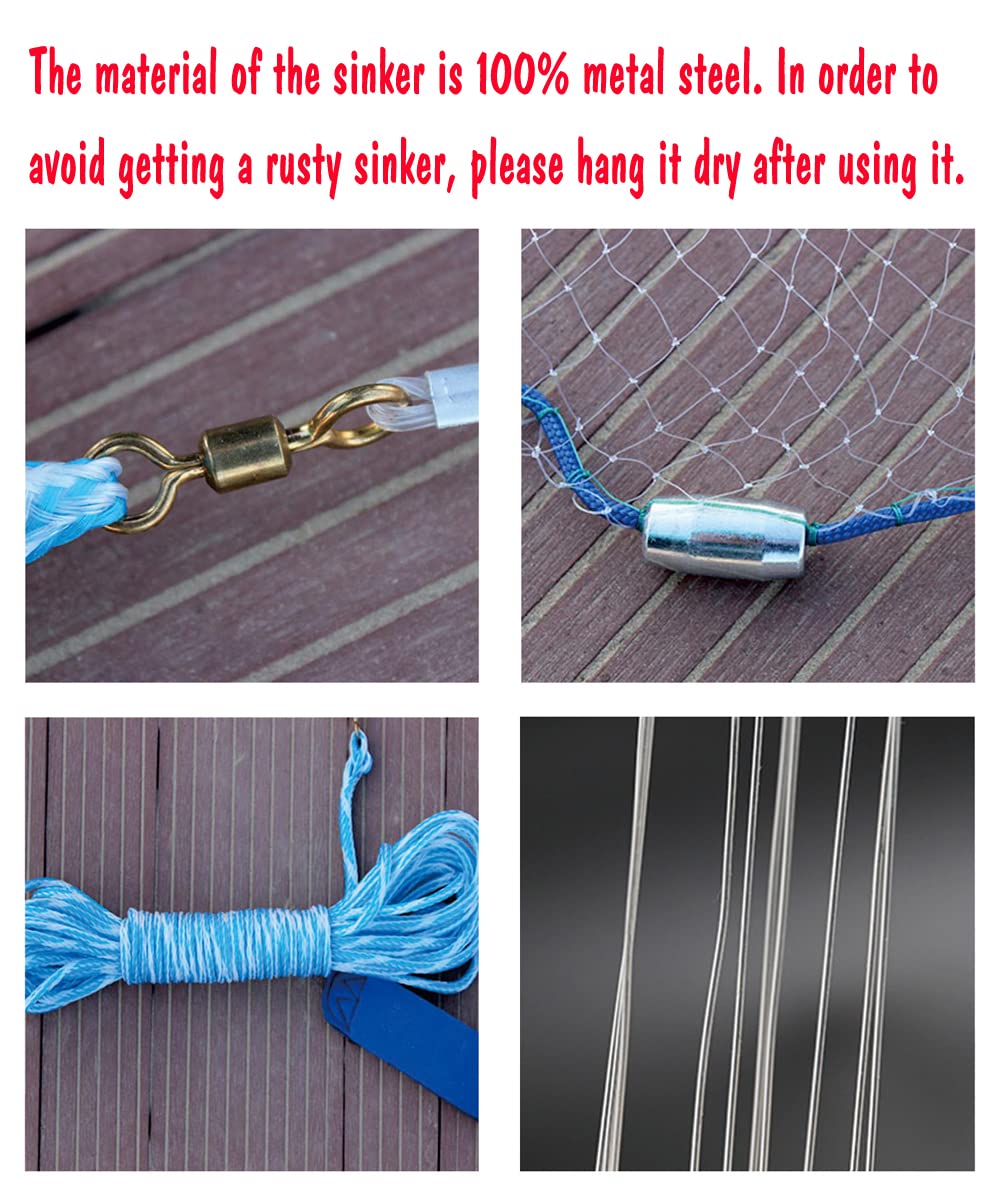 EASY BIG cast net frisbee design eases throwing and lies flatter after spread.