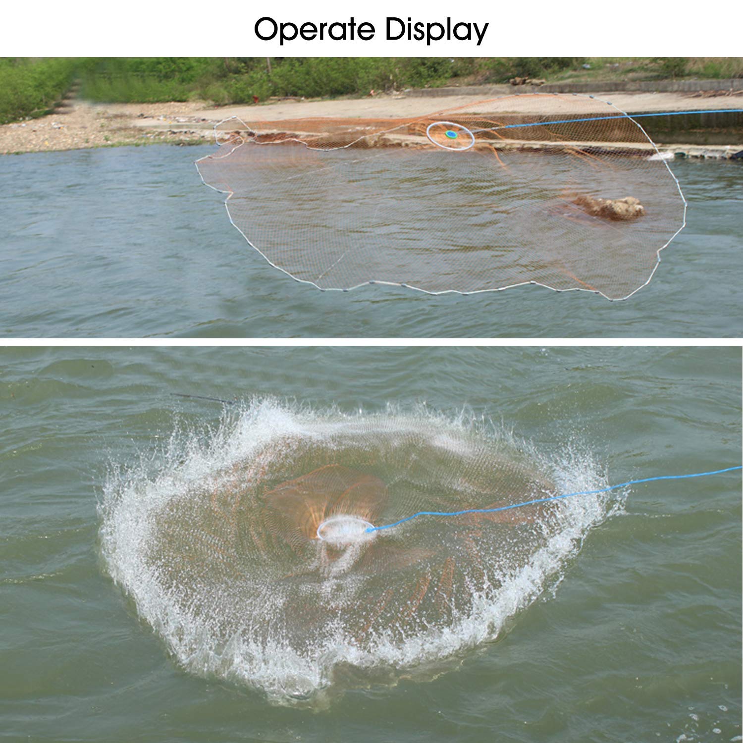 EASY BIG cast net performs well in water to help catch live bait.