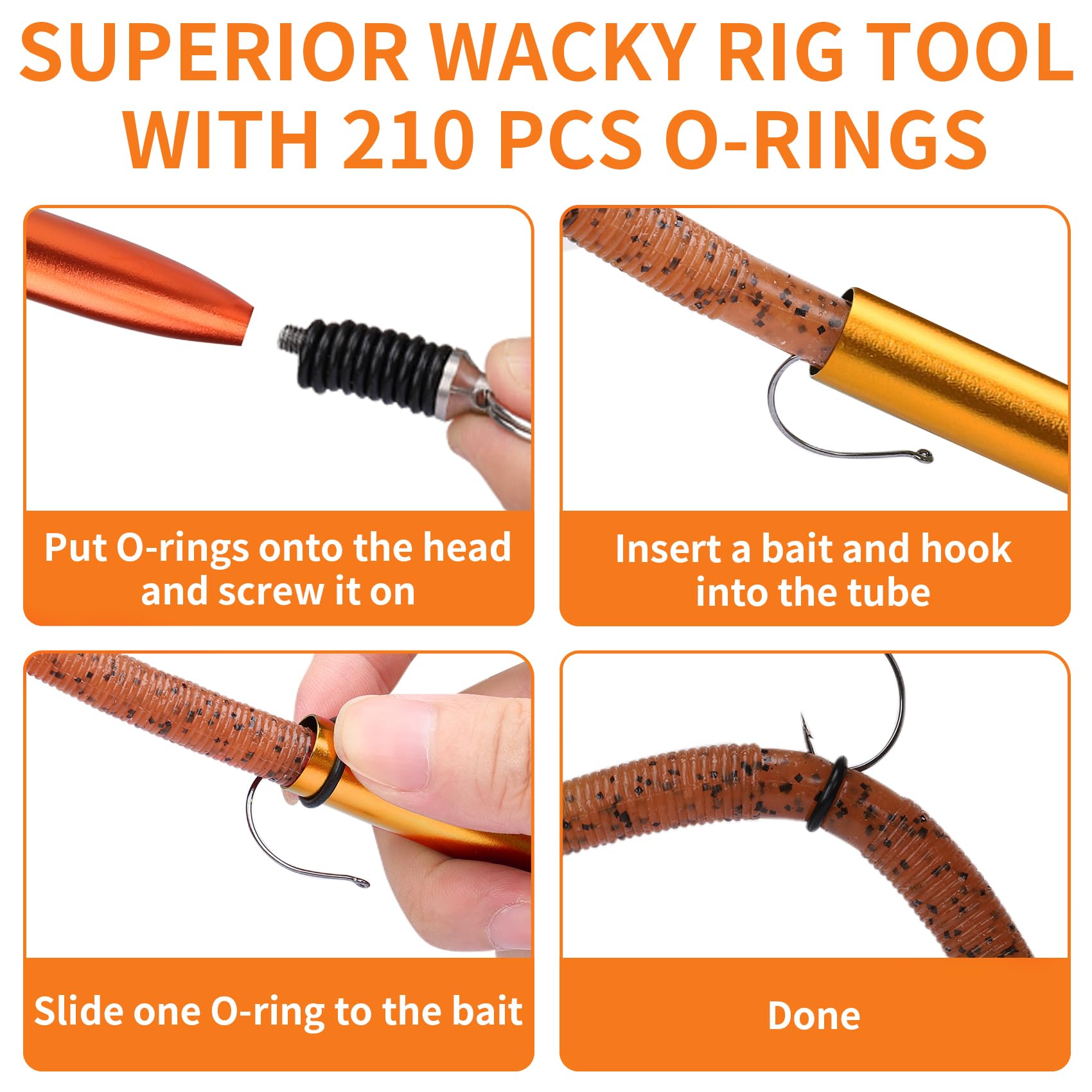 Easy wacky setup using the downriggers tube