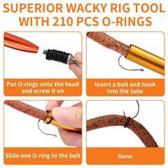 Easy wacky setup using the downriggers tube