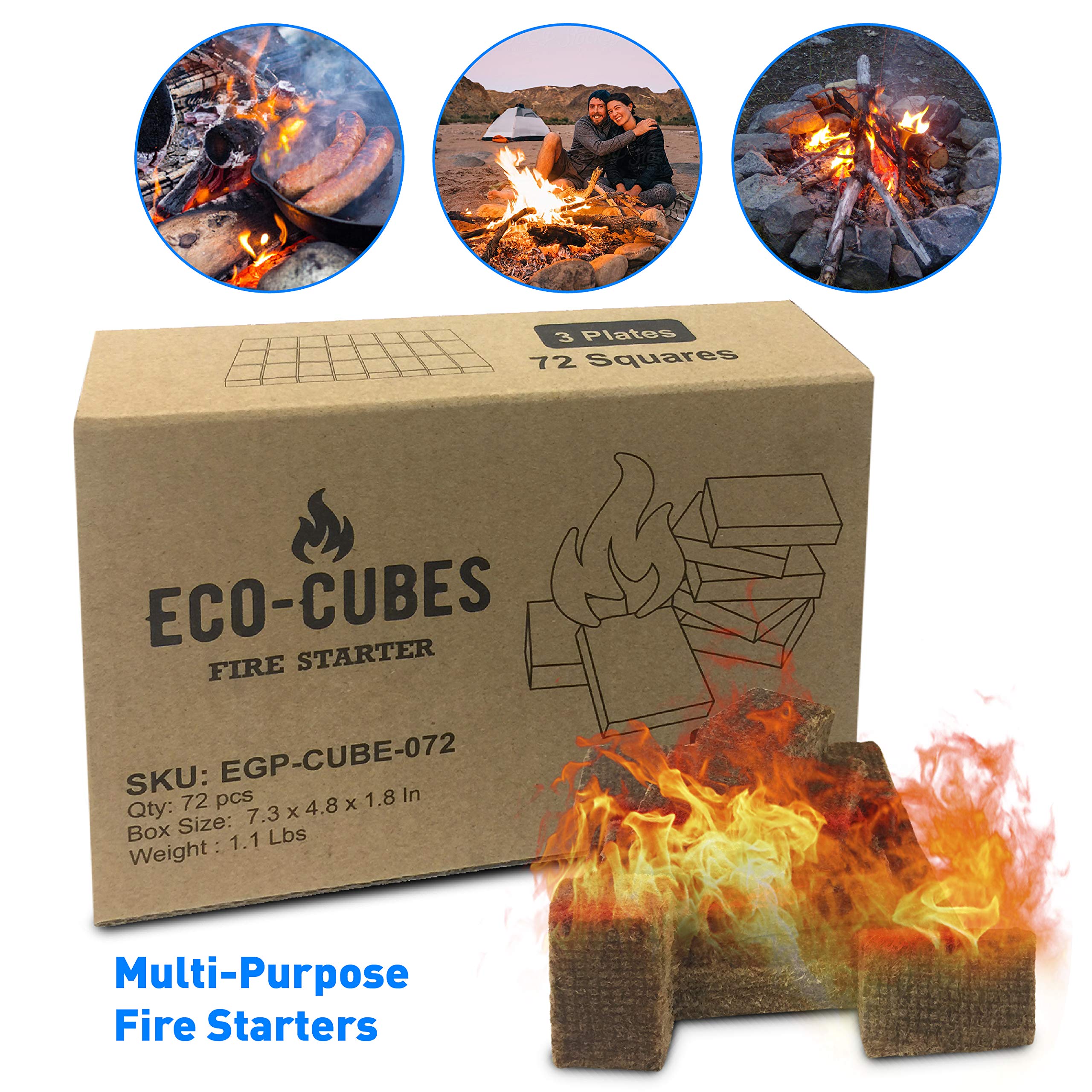 EasyGo Eco Cubes fire starter for fireplace lighting, cozy and efficient