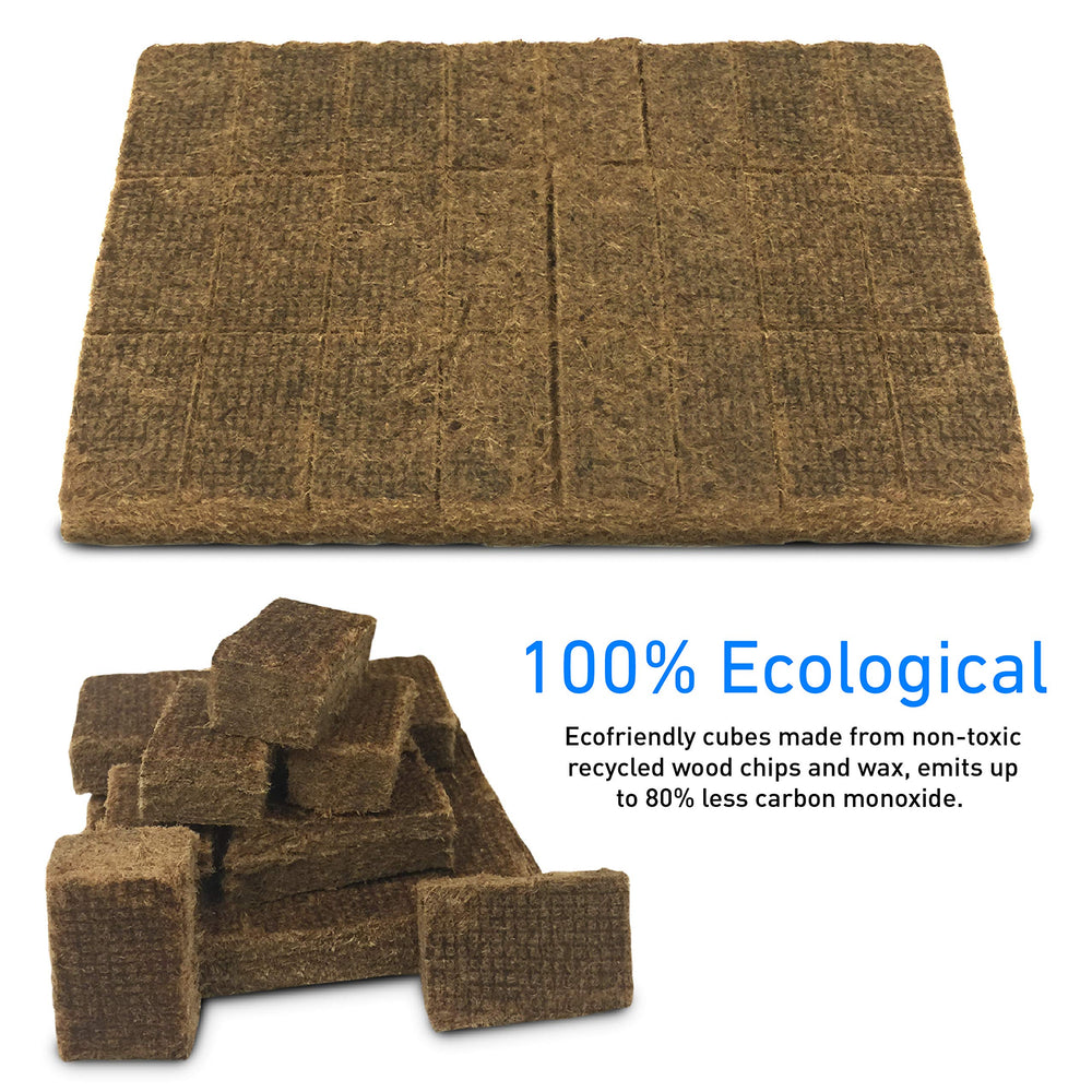 EasyGo Eco Cubes fire starter in wet conditions, reliable ignition outdoors