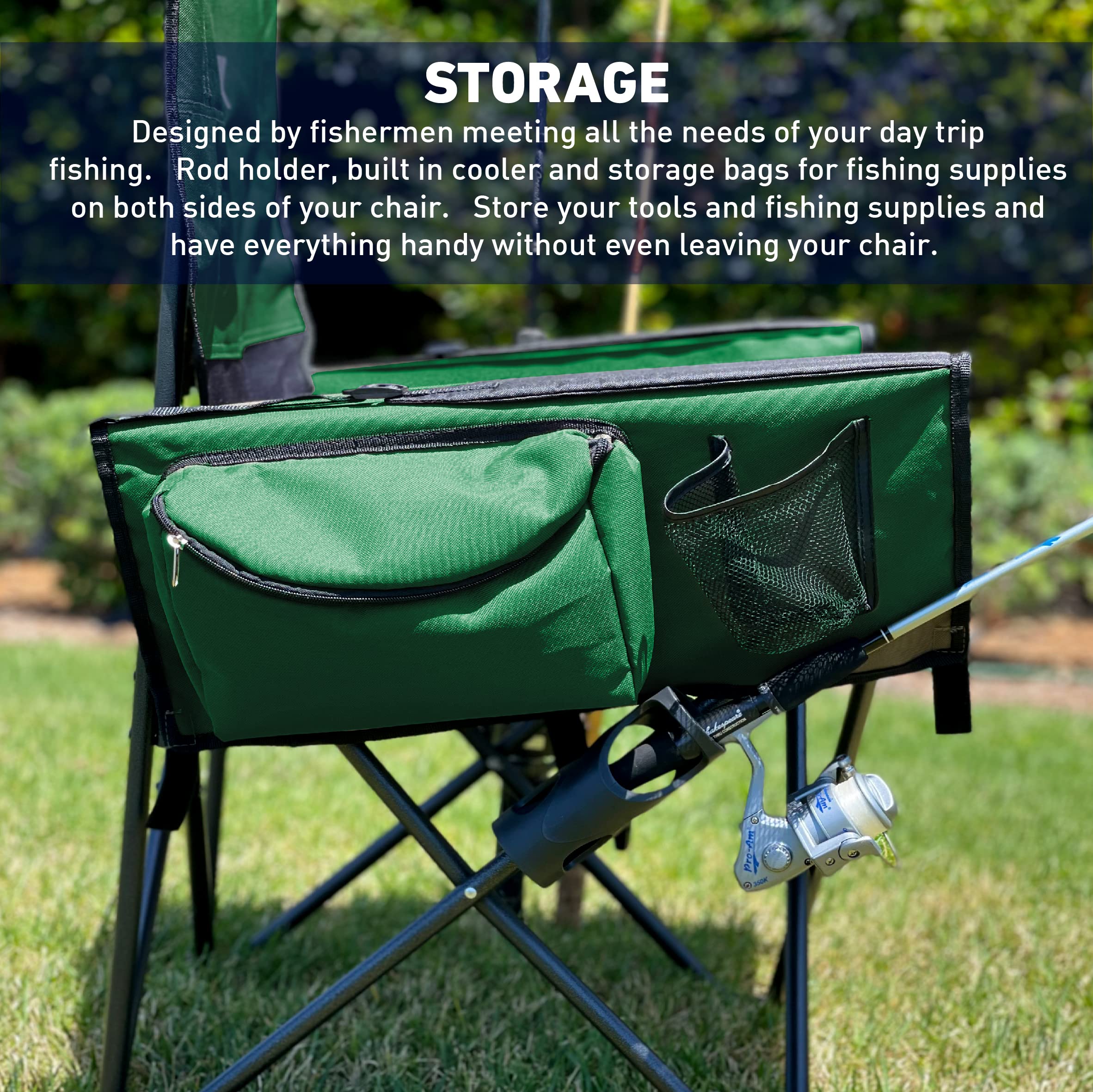 Back of EasyGo chair features a ruler for measurements