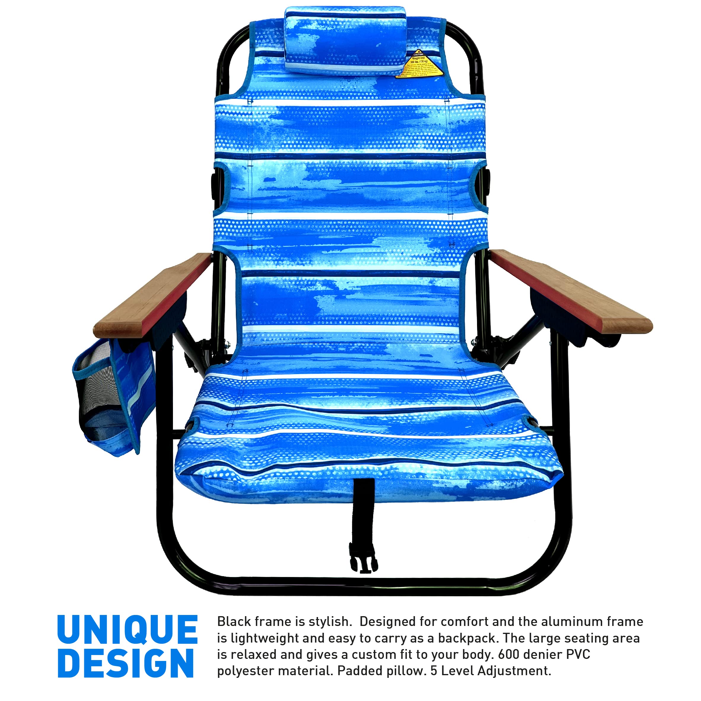 EasyGo Product blue chair open dimensions help plan space at the shore