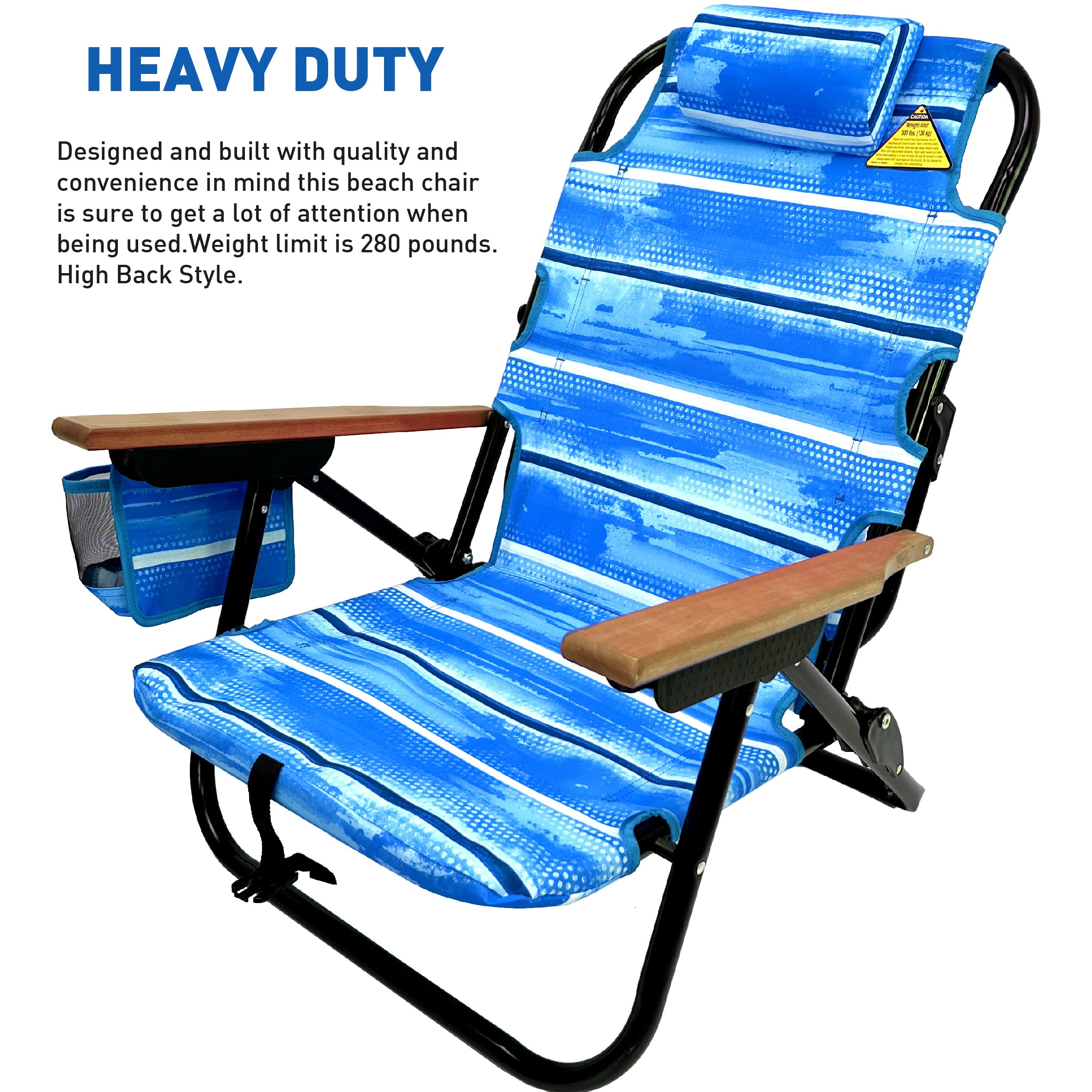 EasyGo Product blue storage pocket keeps essentials organized at the beach