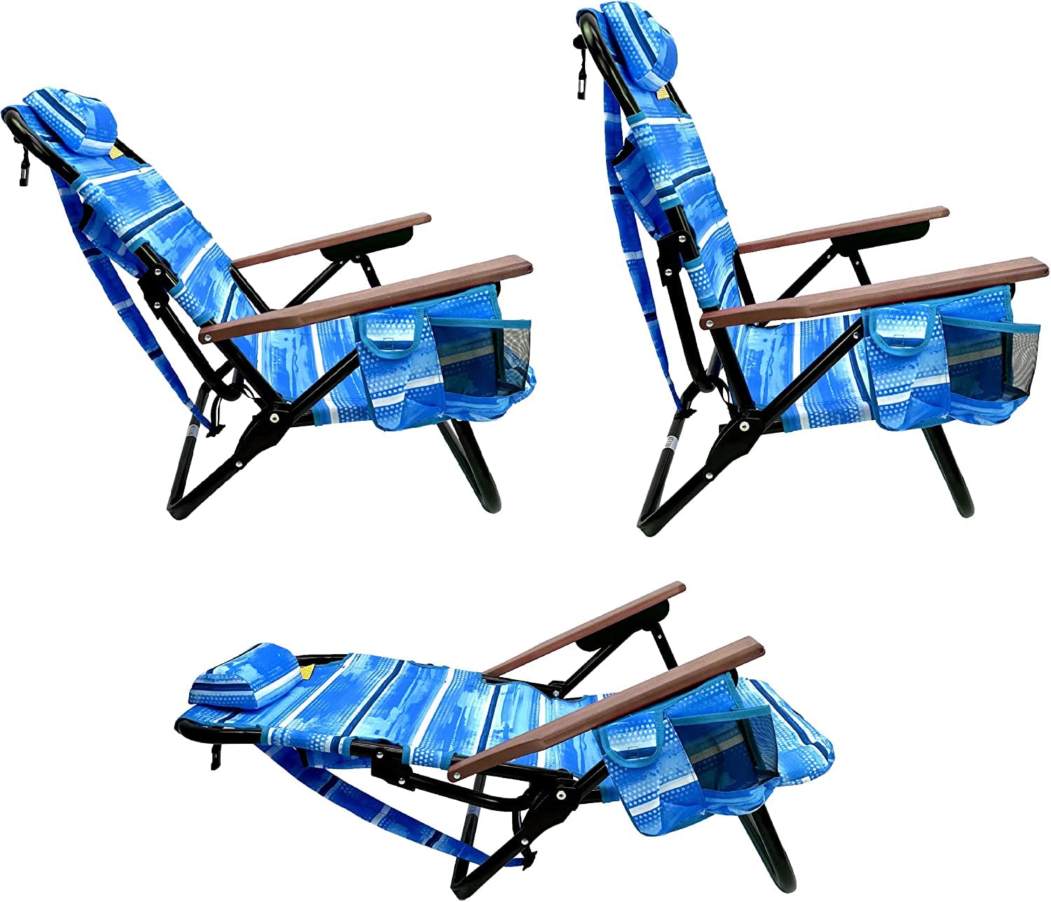 EasyGo Product Beach Chair supports up to 280 pounds for sturdy seating.