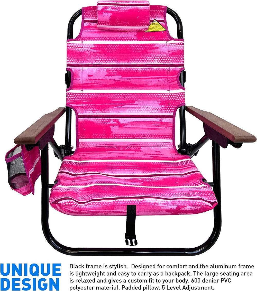 EasyGo Product backpack straps for hands-free carrying on beach trips.