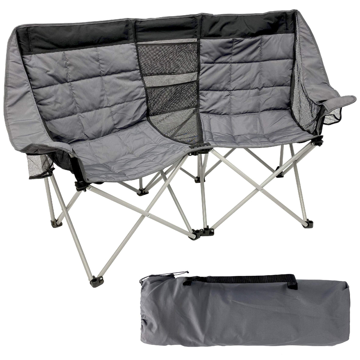 EasyGo Product camping chair folded for easy transport.