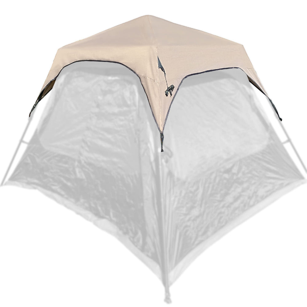 EasyGo Product Rain Fly front view showing secure fit for Coleman 6P Instant Tent