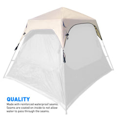 EasyGo Product Rain Fly side view illustrating full coverage for camping