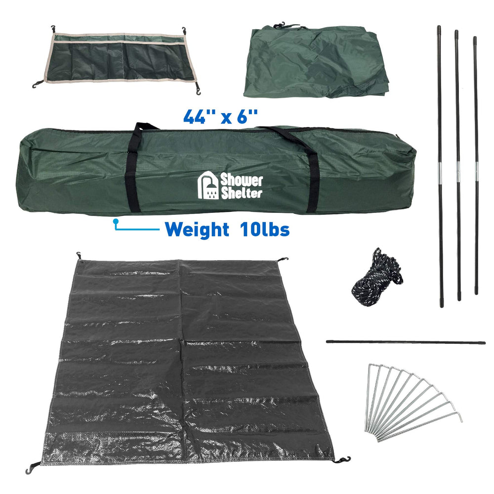 Lightweight EasyGo carry bag makes transporting the shelter easy for trips.