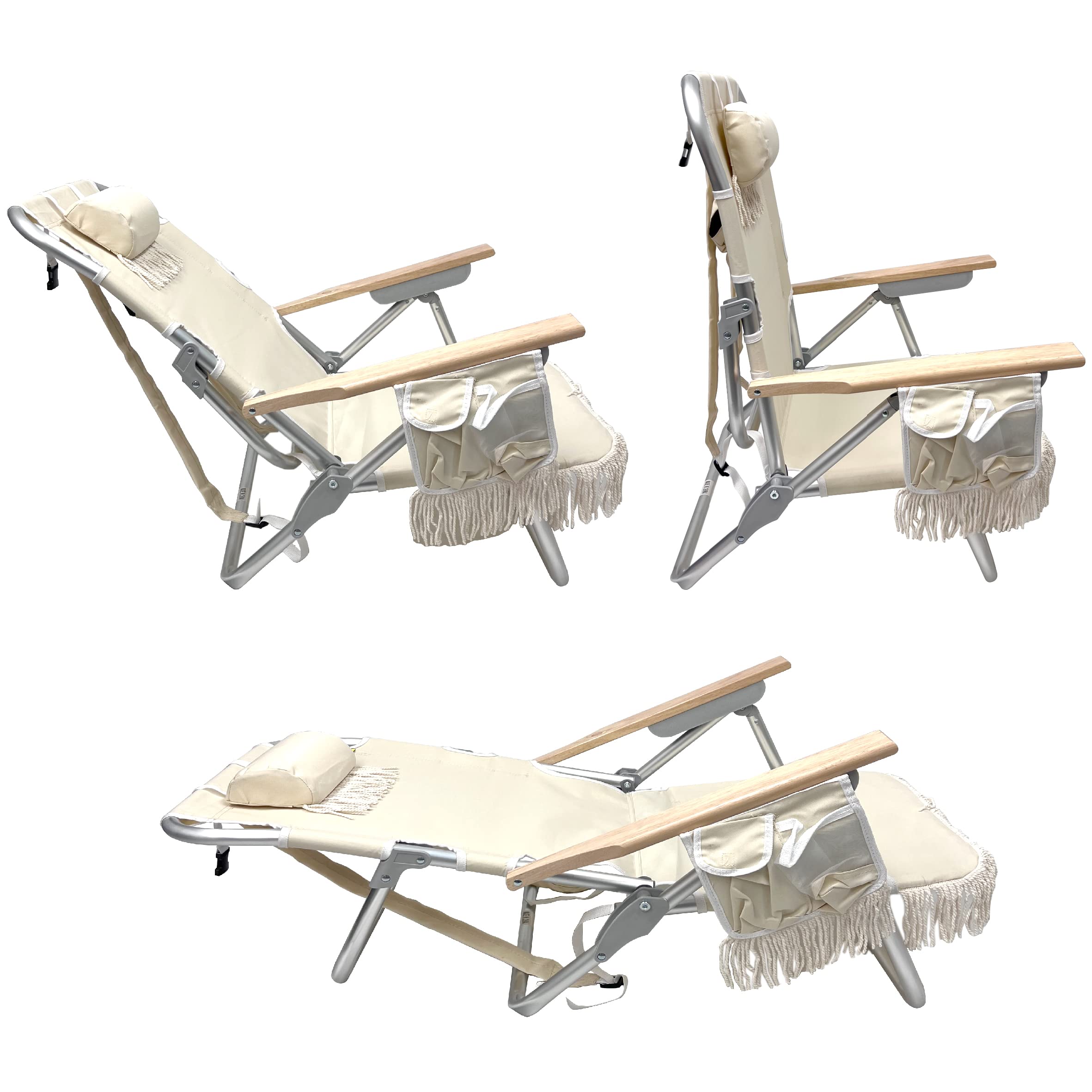 EasyGo Tassel chair with upgraded wooden arm rests for added comfort