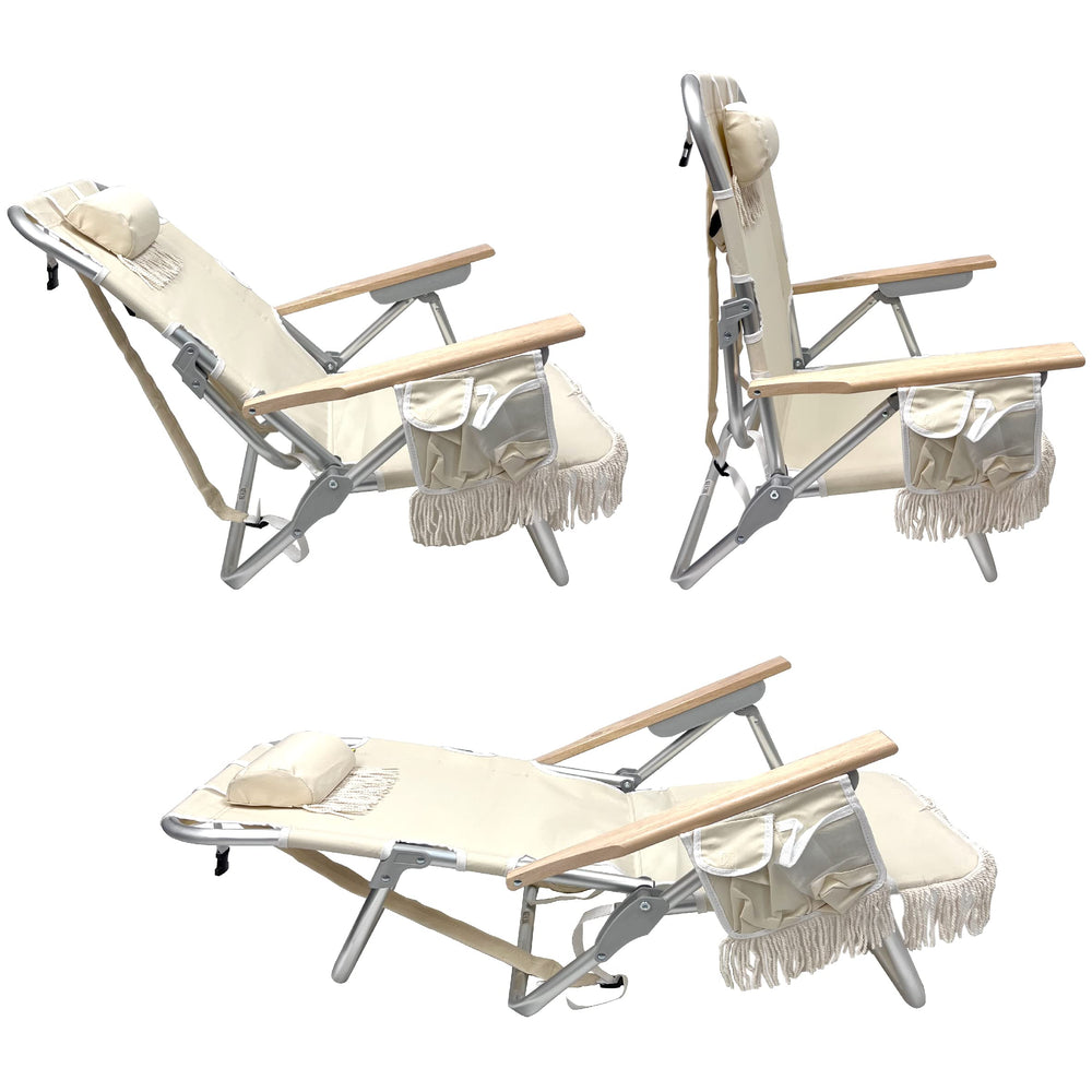 EasyGo Tassel chair with upgraded wooden arm rests for added comfort