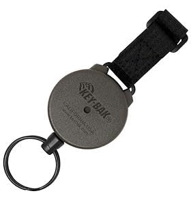 EasyKeys Key-Bak SECURIT MOLLE retractable keychain in black keeps essential tools within reach