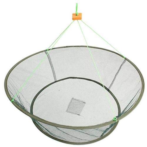 Portable prawn and crab fishing net with 31.5 inch top circle in green