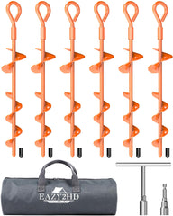 Eazy2hD ground anchors-spiral-penetration deliver deep stabilization for windy outdoor setups.