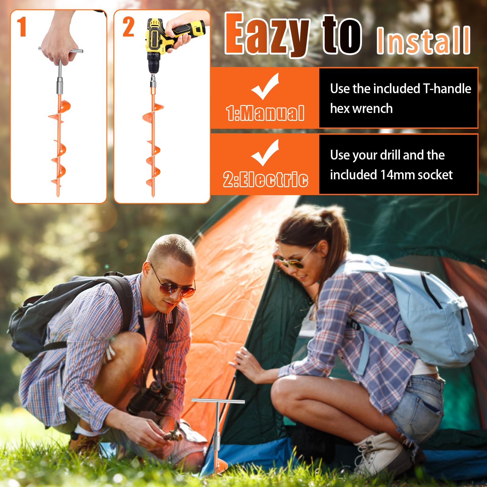 Eazy2hD t-handle-hex-wrench supports quick, tool-assisted installation.