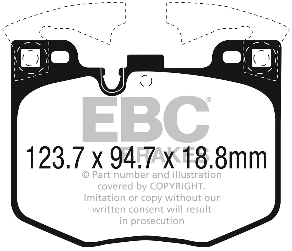 EBC Yellowstuff brake pad on disc installation demonstrates robust braking under spirited driving.