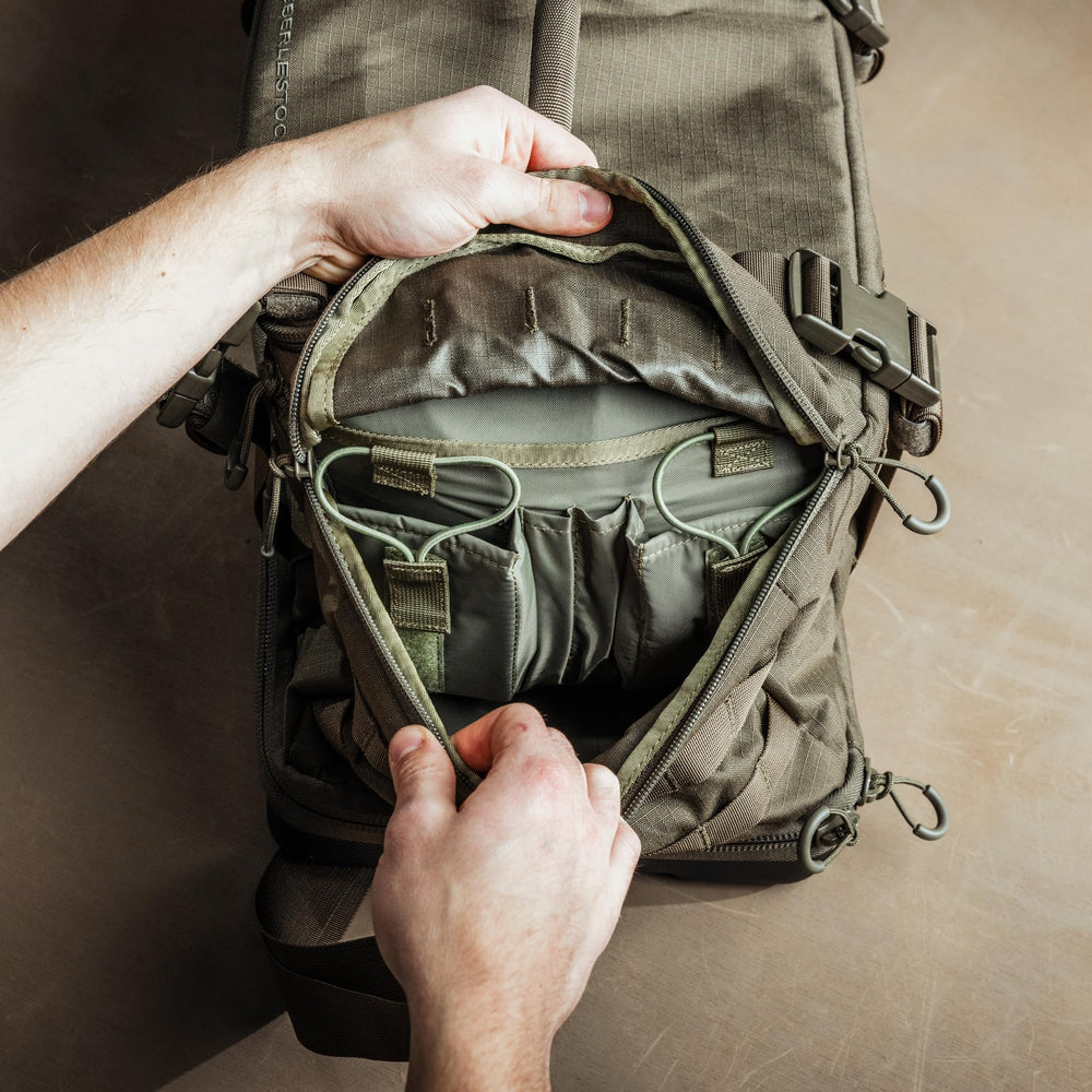The Eberlestock Bang-Bang Range Bag 2062.5 ci capacity for range gear.