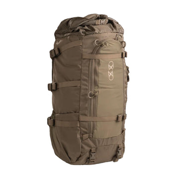 Eberlestock Brooks 3500 pack roll-top closure enables adjustable capacity for fast setups in the backcountry.