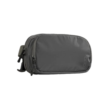 Eberlestock Fade Flex Micro concealed carry waist bag in steel, rapid-access main compartment.