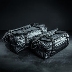 Eberlestock Hyllus duffel bag open compartment view for organized packing on trips.