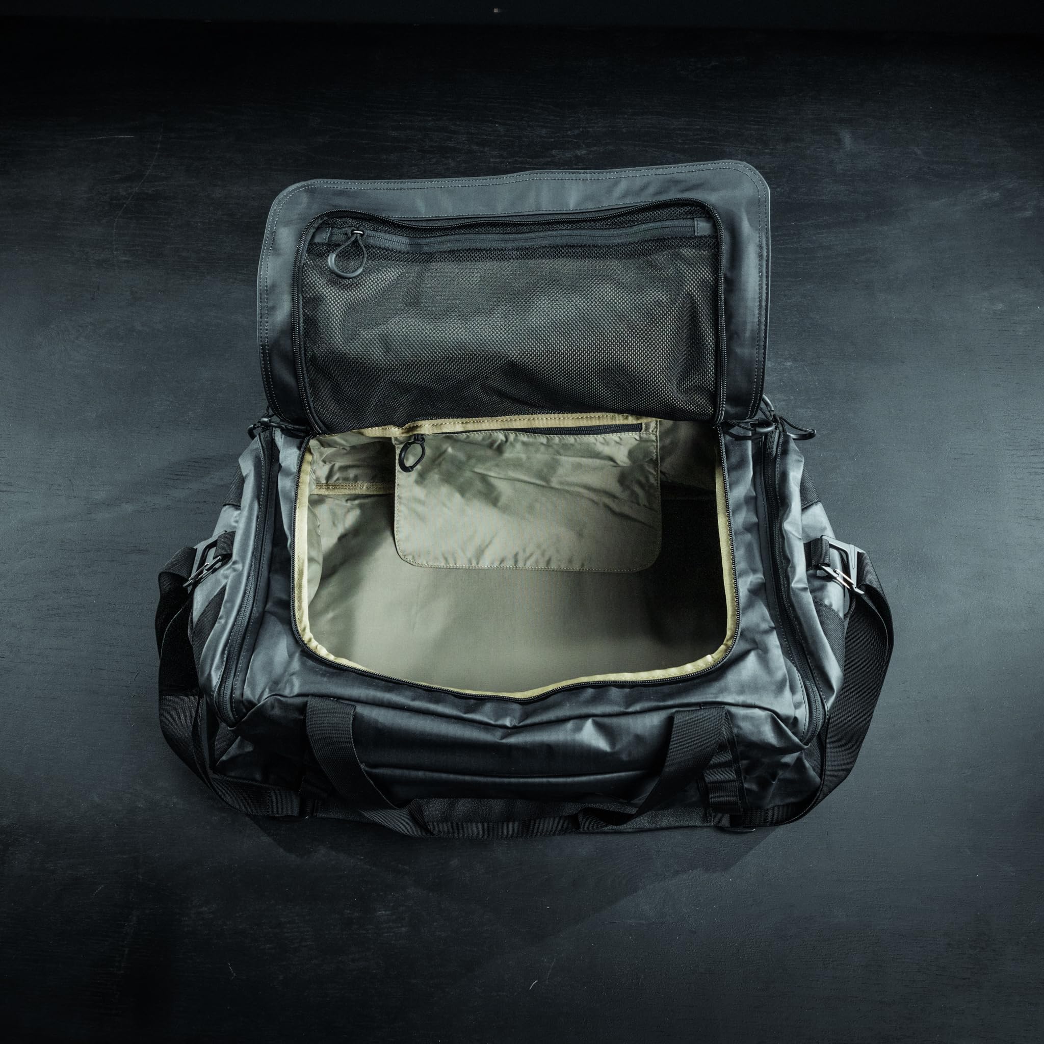 Eberlestock Hyllus duffel bag water-resistant materials.