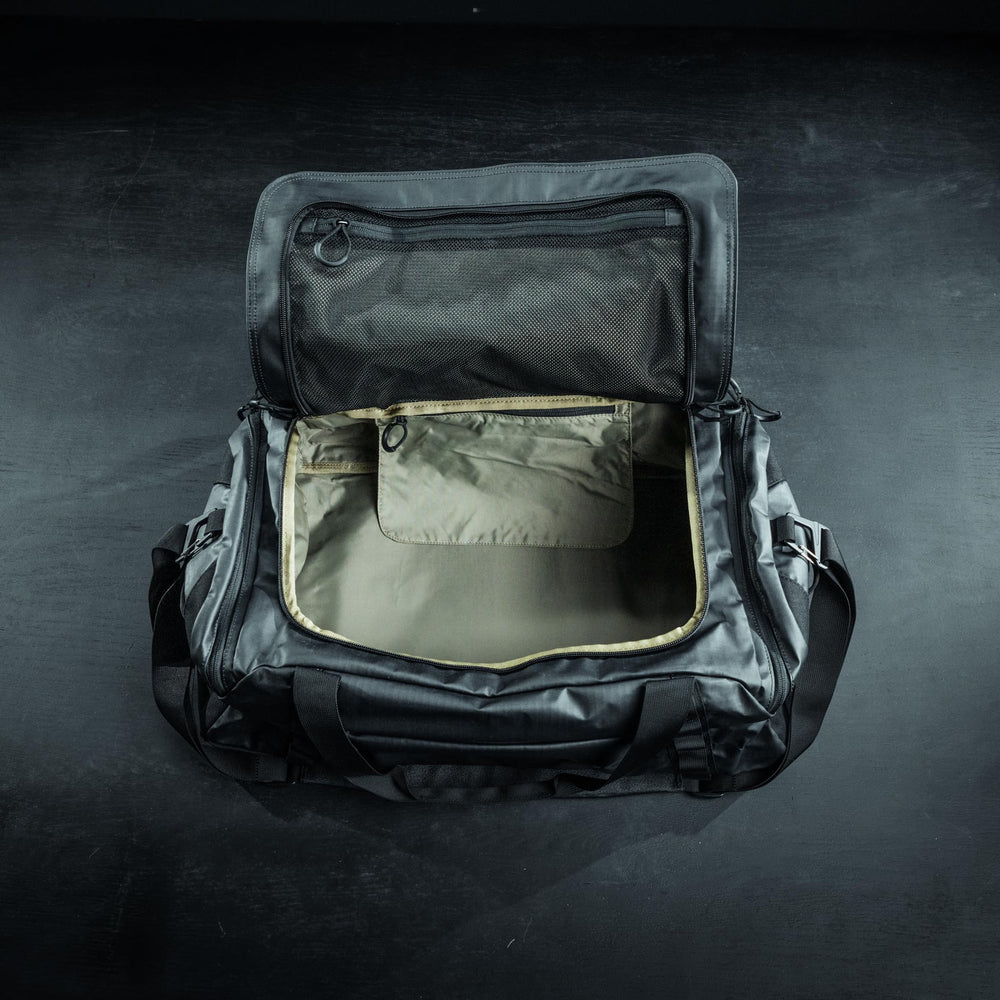 Eberlestock Hyllus duffel bag water-resistant materials.