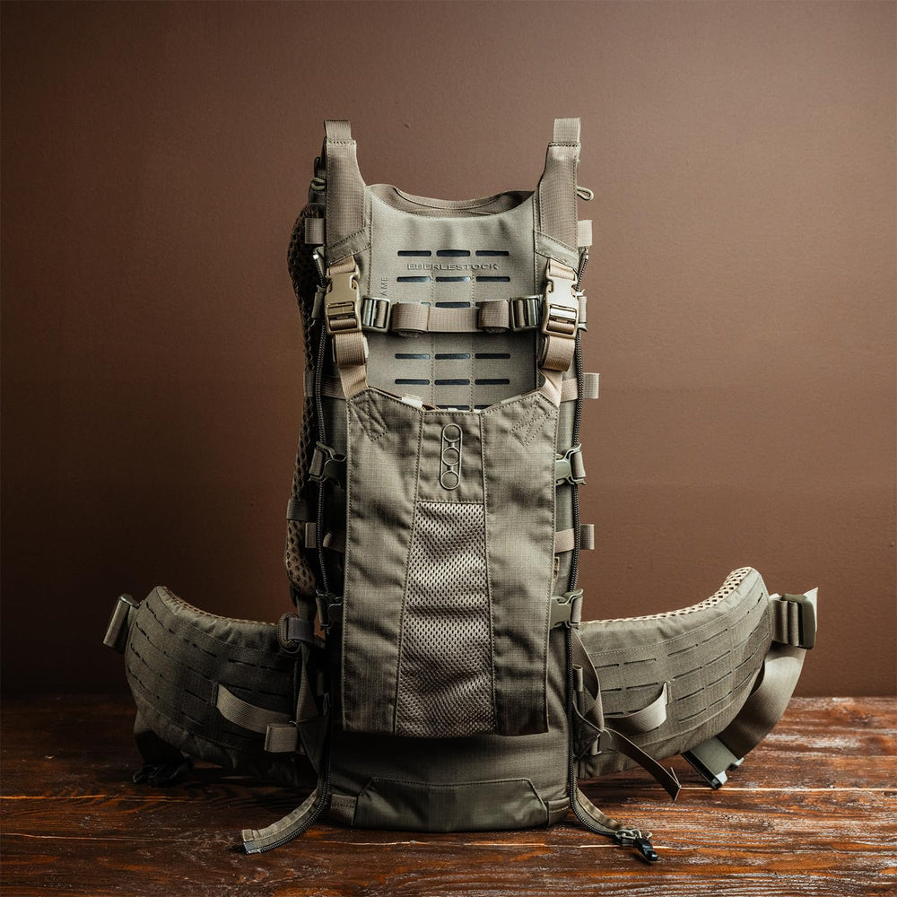 Eberlestock Modframe suspension detail highlighting padding and load distribution